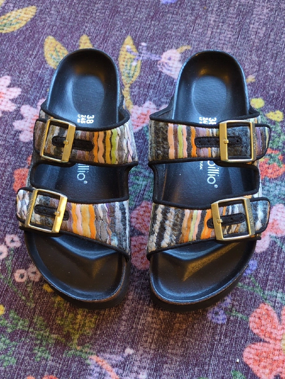 Multicolor Striped Papillo Sandals